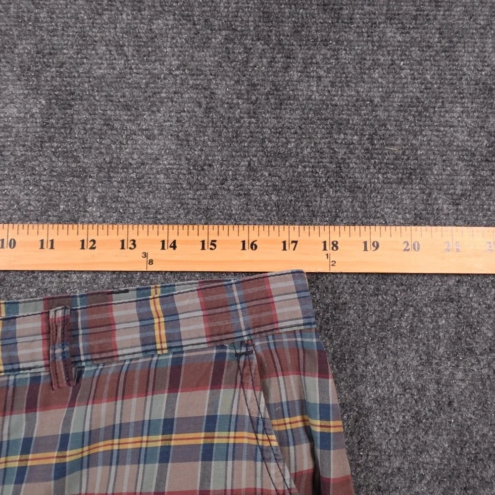 Polo Ralph Lauren Shorts Mens 34 Multicolor Plaid Chino Preppy Flat Front